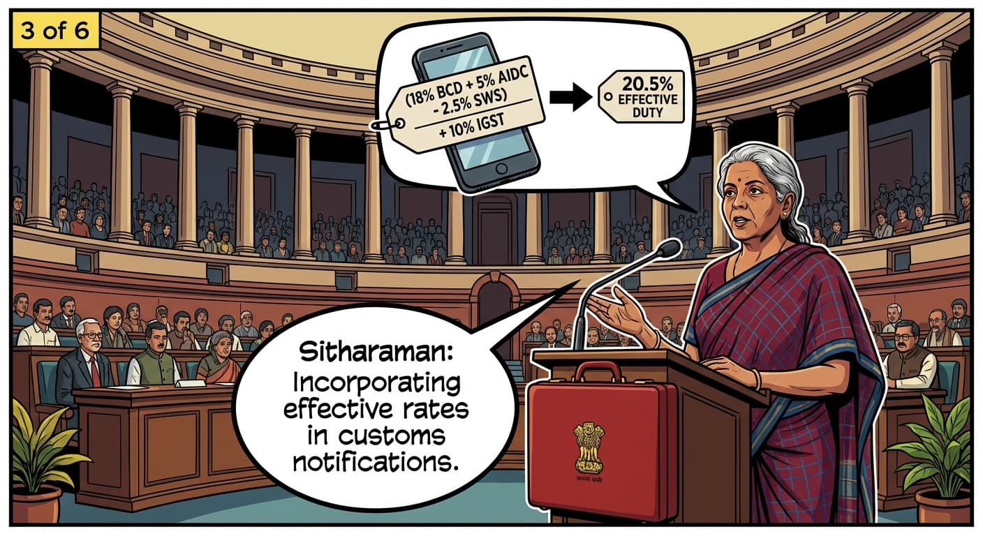 Sitharaman: Incorporating effective rates in customs notifications.