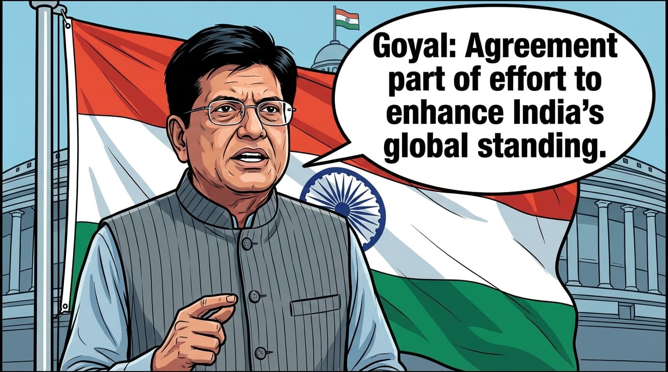 Goyal: Agreement part of effort to enhance India's global standing.