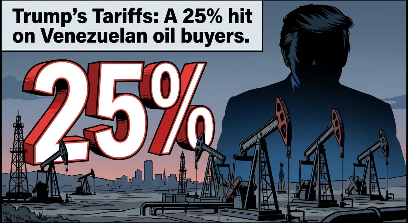 Trump's Tariffs: A 25% hit on Venezuelan oil buyers.