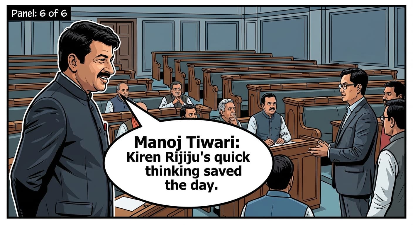 Manoj Tiwari: Kiren Rijiju's quick thinking saved the day.