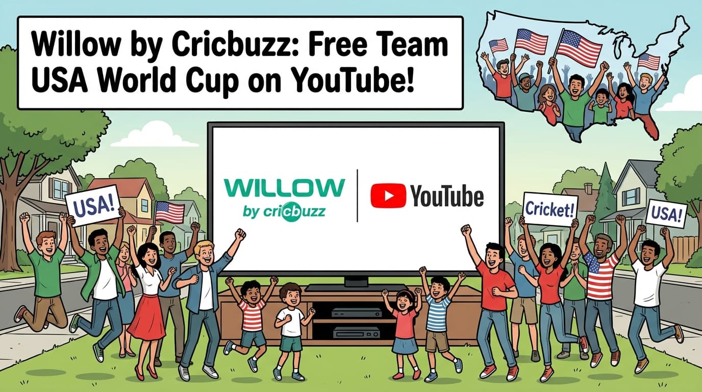 Willow by Cricbuzz to stream Team USA T20 World Cup 2026 matches free on YouTube