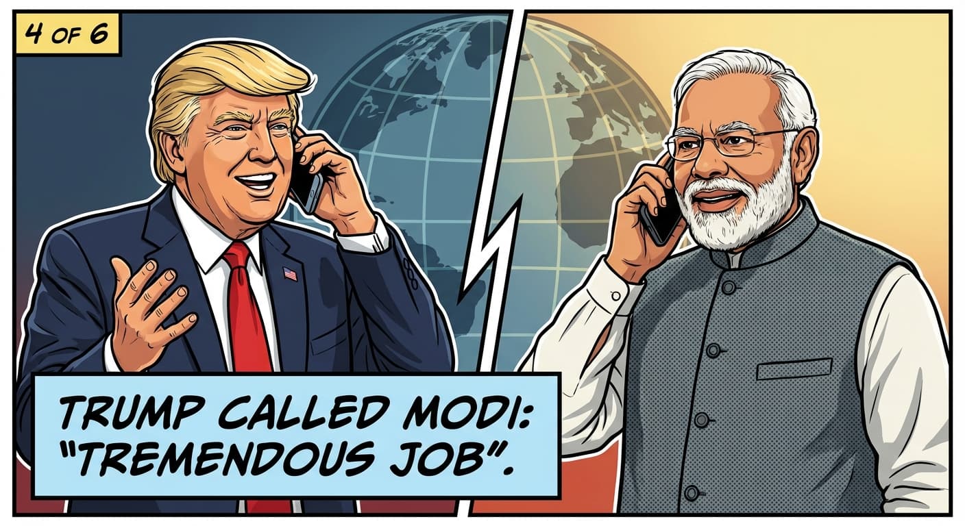 Trump called Modi: 'tremendous job'.