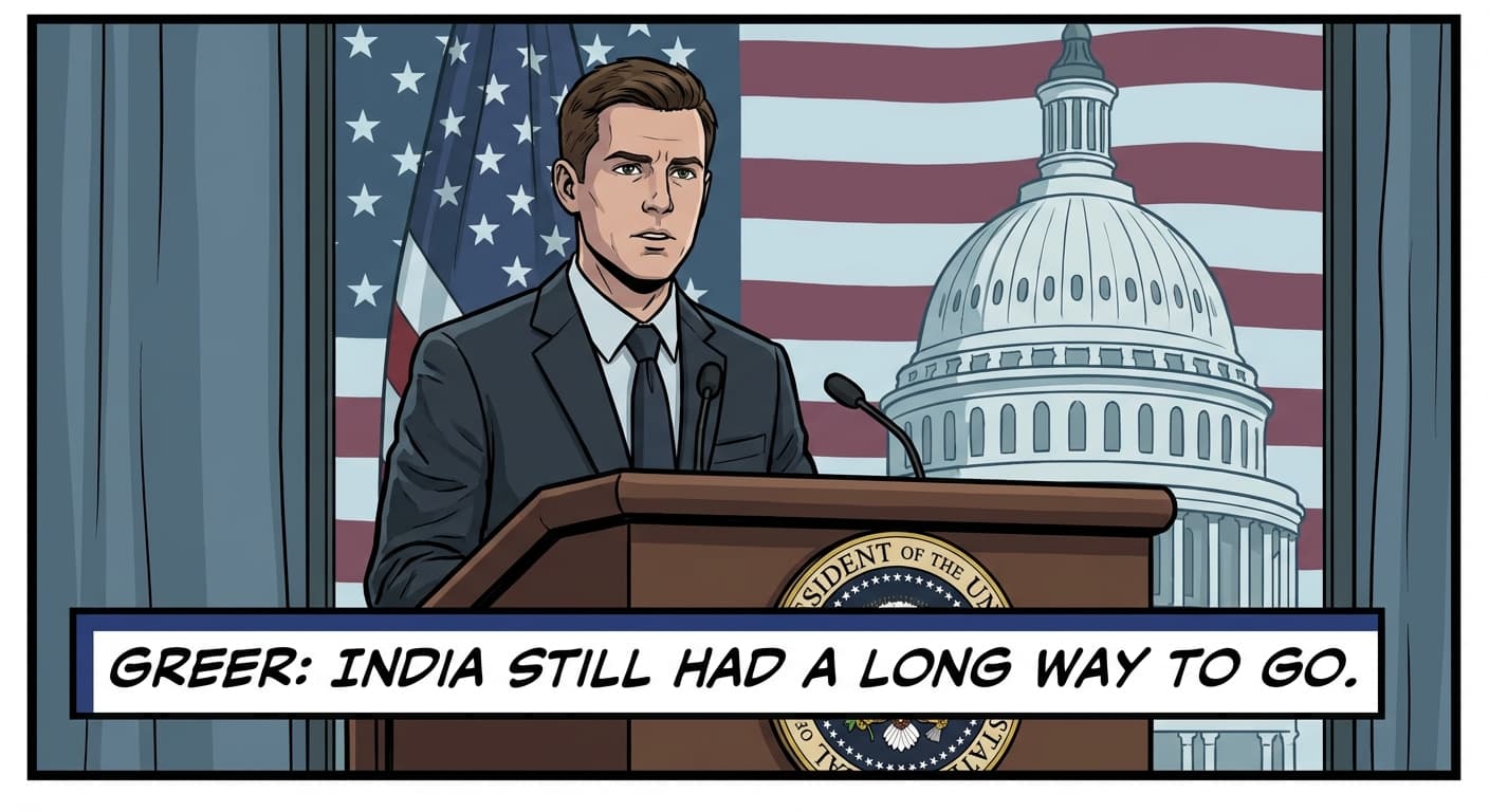 Greer: India still had a long way to go.