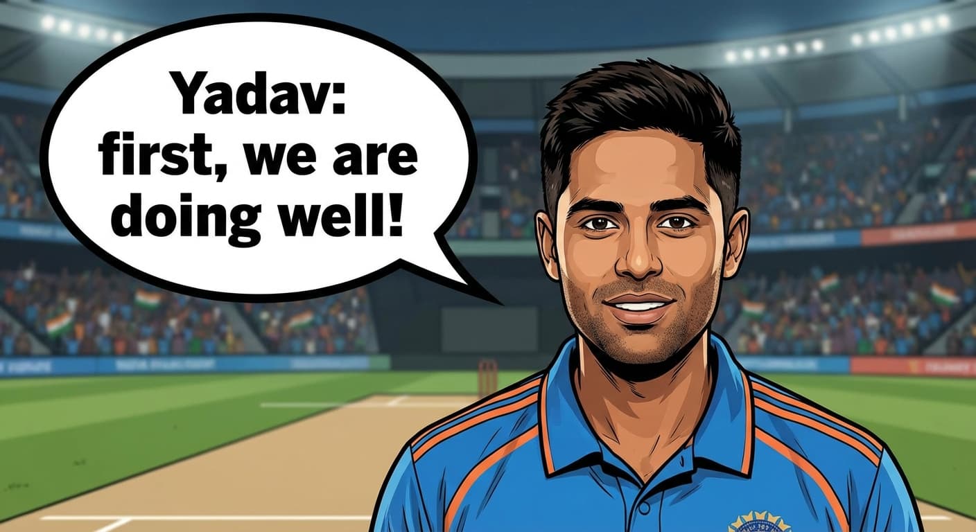 Yadav: Batting first, we are doing well!