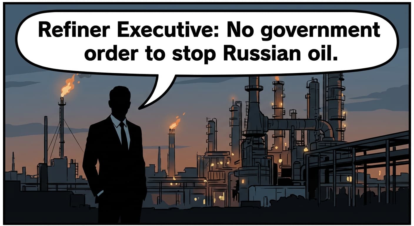 Refiner Executive: No government order to stop Russian oil.