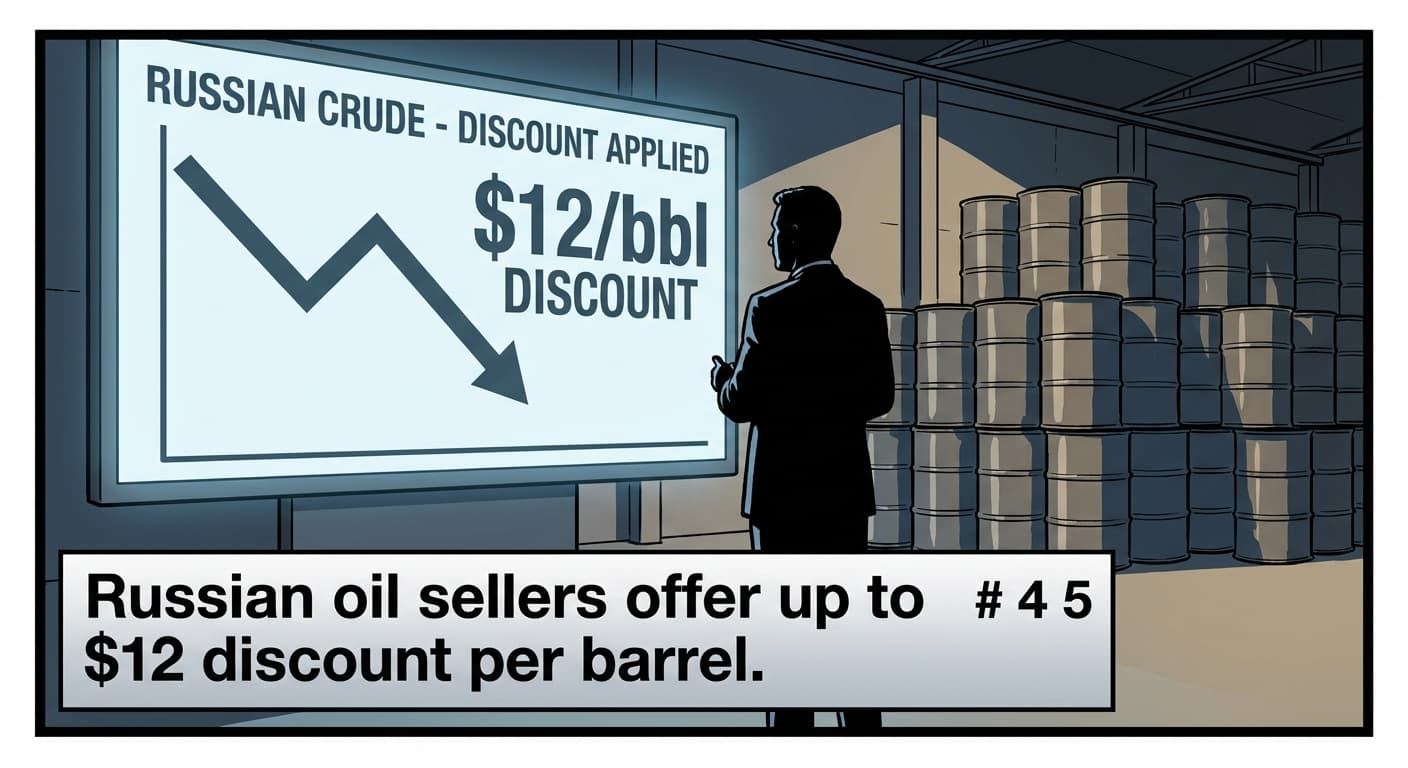 Russian oil sellers offer up to $12 discount per barrel.
