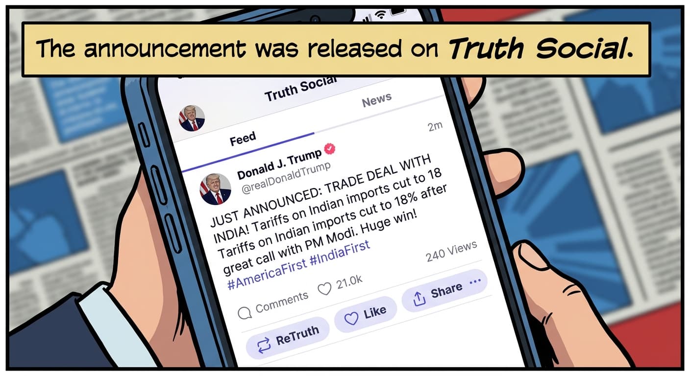 The announcement was released on Truth Social.