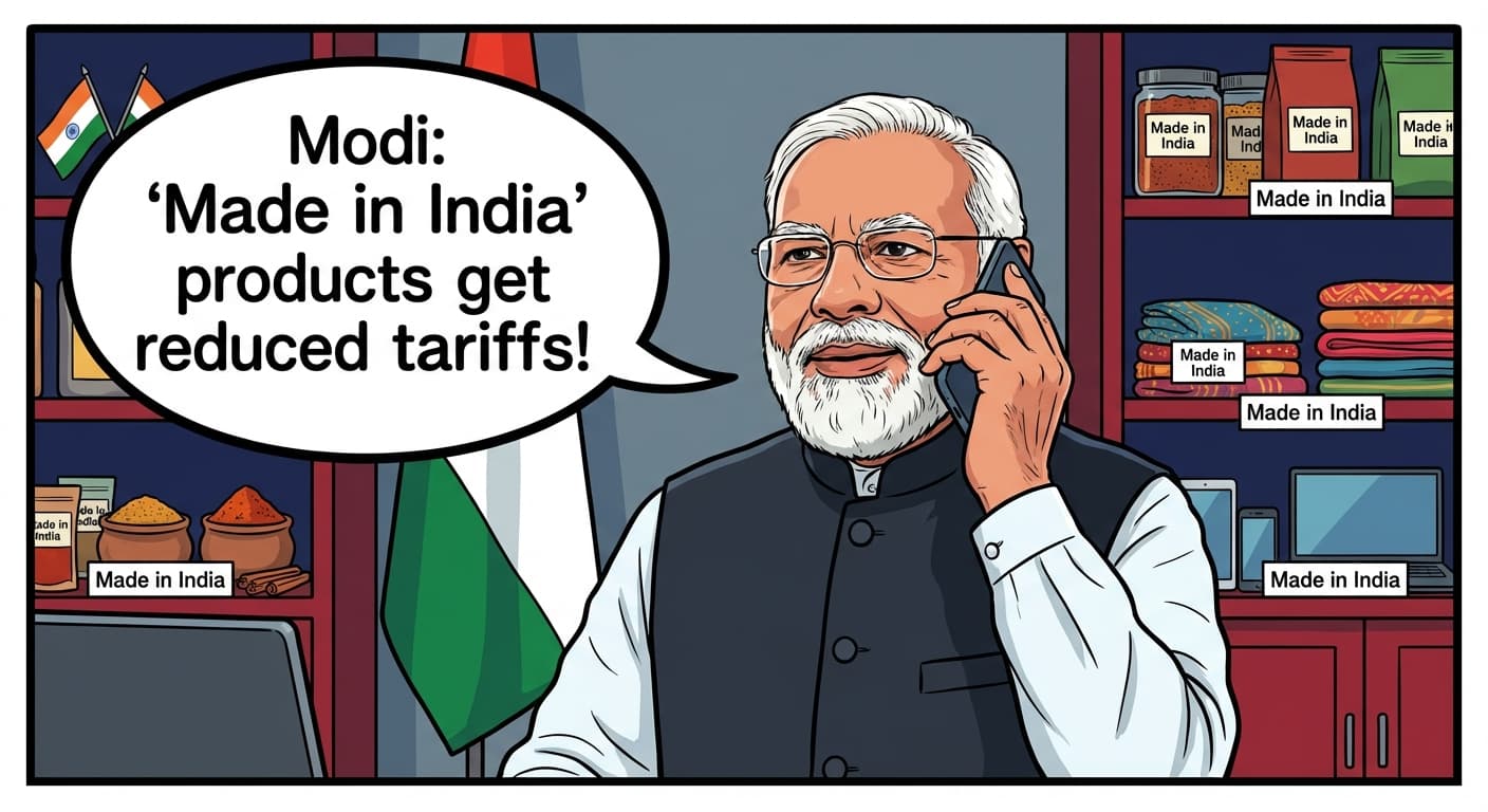 Modi: 'Made in India' products get reduced tariffs!