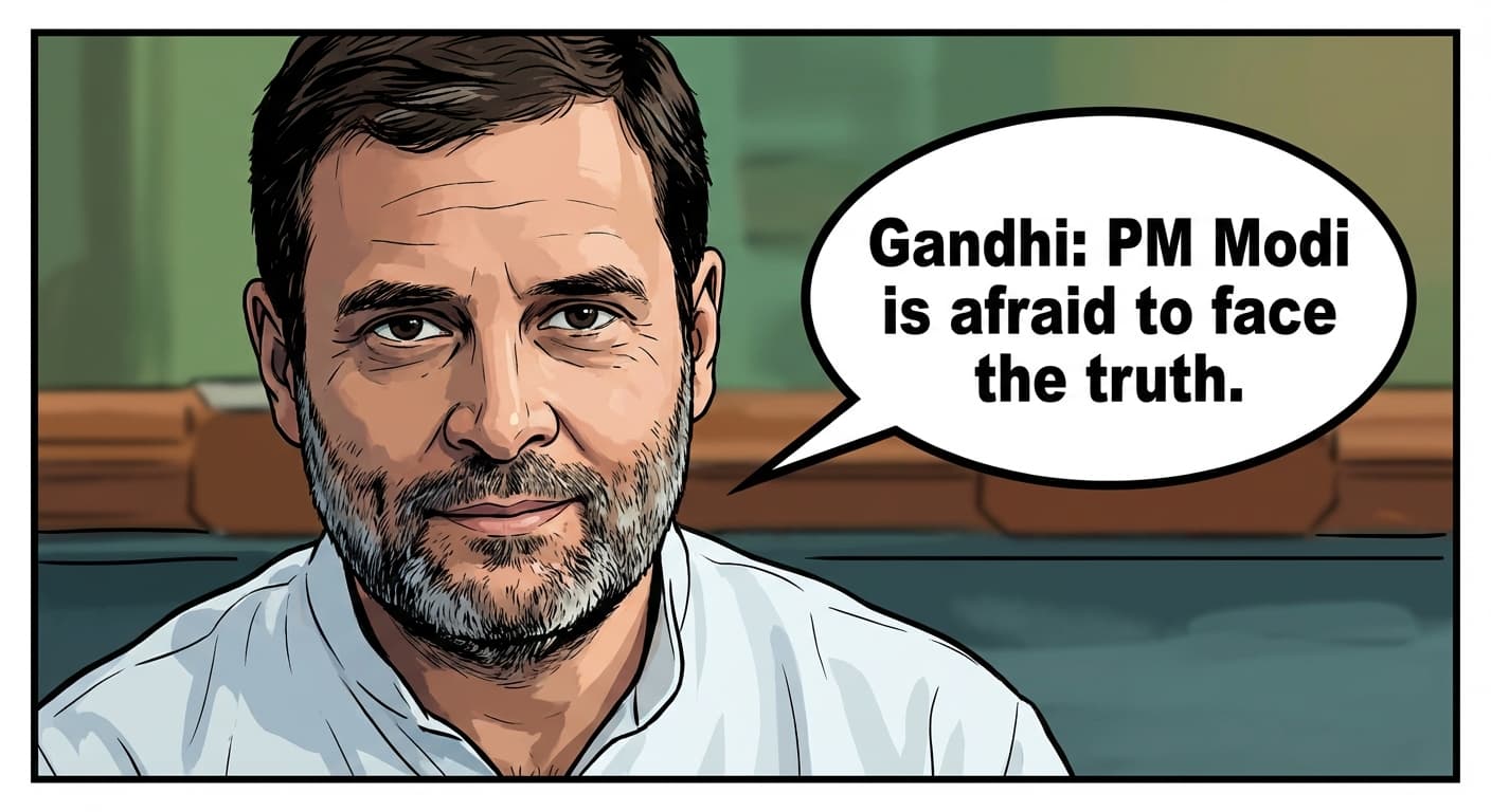 Gandhi: PM Modi is afraid to face the truth.