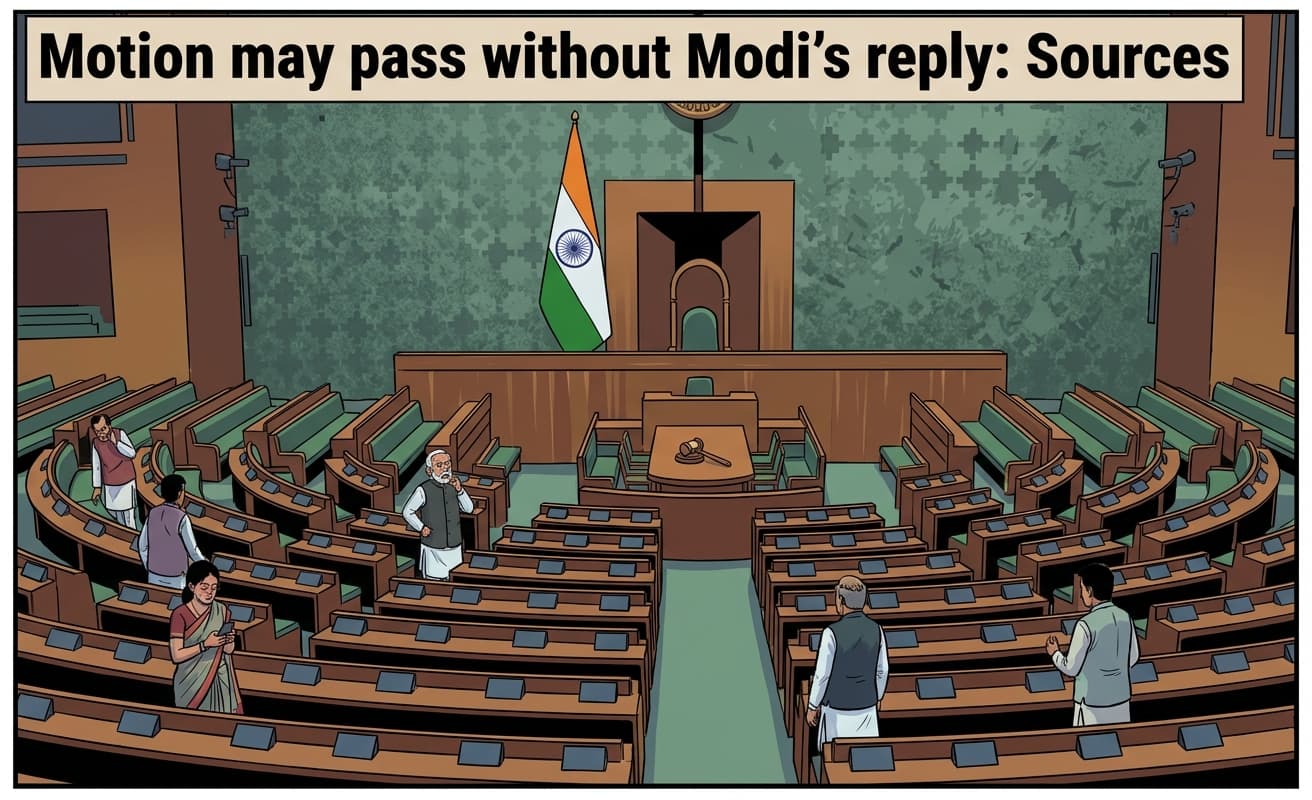 Motion may pass without Modi's reply: Sources
