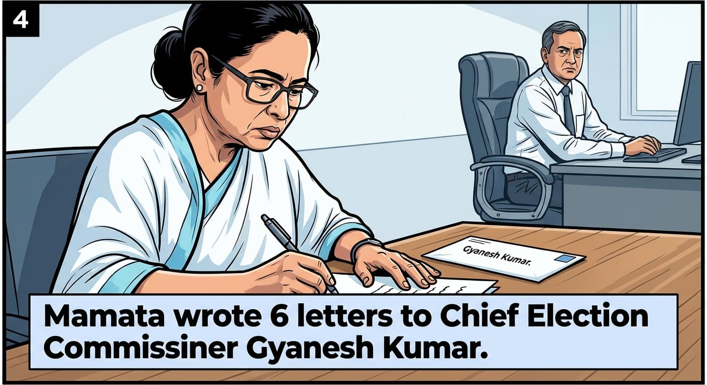 Mamata wrote 6 letters to Chief Election Commissioner Gyanesh Kumar.